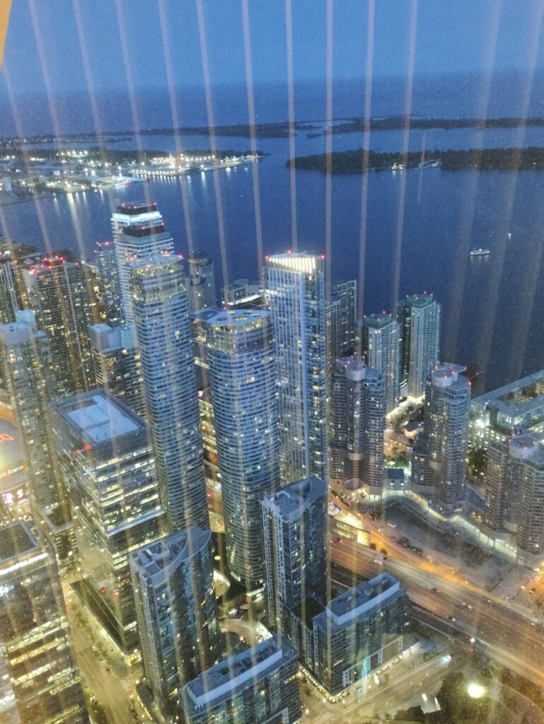 City and lake view from CN tower