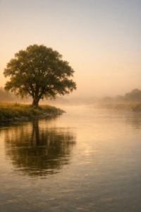 A calm, natural scene symbolising patience and the passage of time