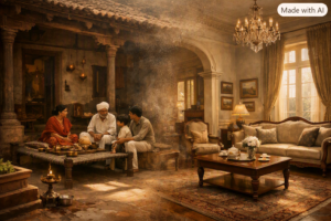 From the Angan to the Drawing Room: How Our Homes Changed With Us - image depicting this change.